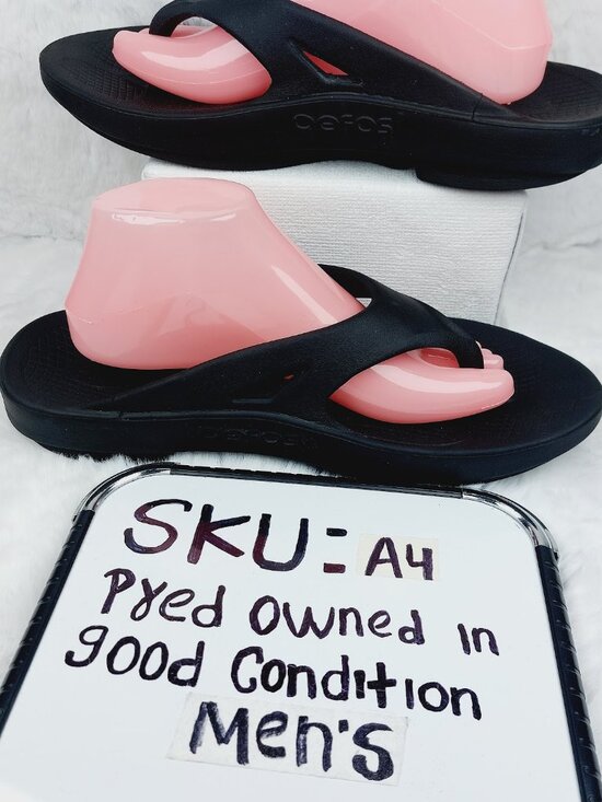 OOFOS Men\'s Black OOriginal Recovery OOfoam Slip-On Thong Sandal Size 10 main image 5
